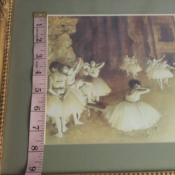 The Ballet Rehearsal Onstage Golden Frame Print by Edgar Degas - Picture 5 of 16